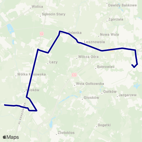 ZTM Warszawa Jastrzębiec – PKP Piaseczno map