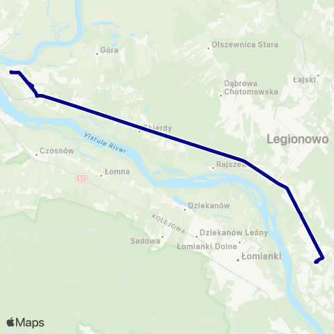 ZTM Warszawa Winnica – Nowy Dwór Mazowiecki Urząd Miasta map