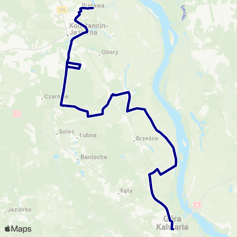 ZTM Warszawa Gassy - Pętla – Bielawa - Pętla map