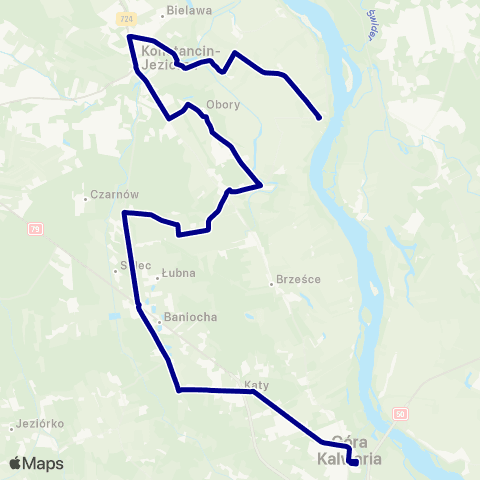 ZTM Warszawa Bielawa - Pętla – Góra Kalwaria Rynek map