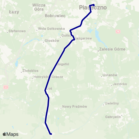 ZTM Warszawa Piaseczno Zgoda – Prażmów Urząd Gminy map