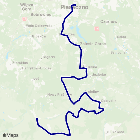 ZTM Warszawa Piaseczno Zgoda – Prażmów Urząd Gminy map