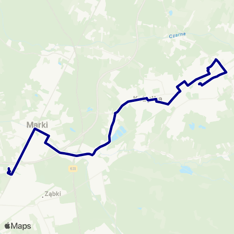 ZTM Warszawa CH Marki – PKP Wołomin map