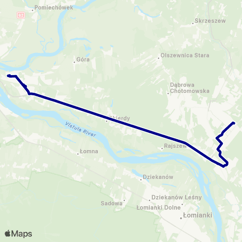 ZTM Warszawa PKP Legionowo – Nowy Dwór Mazowiecki Urząd Miasta map