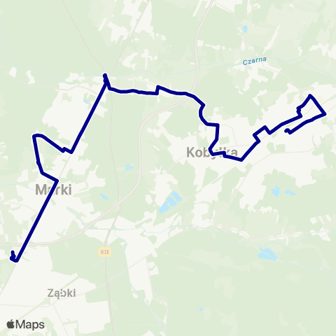 ZTM Warszawa CH Marki – PKP Wołomin map
