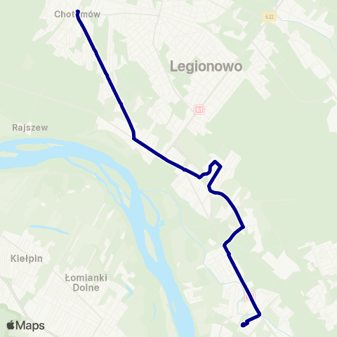 ZTM Warszawa Winnica – Chotomów map