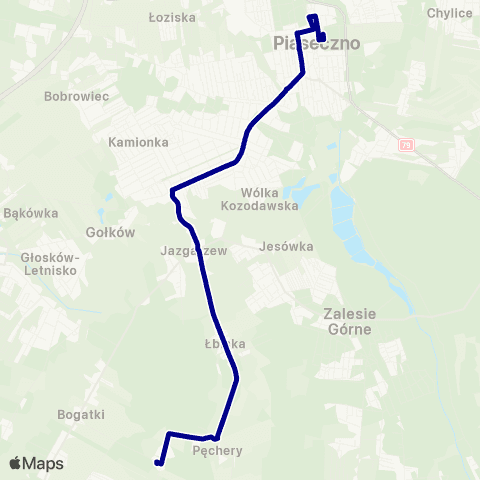 ZTM Warszawa Piaseczno Zgoda – Grochowa map