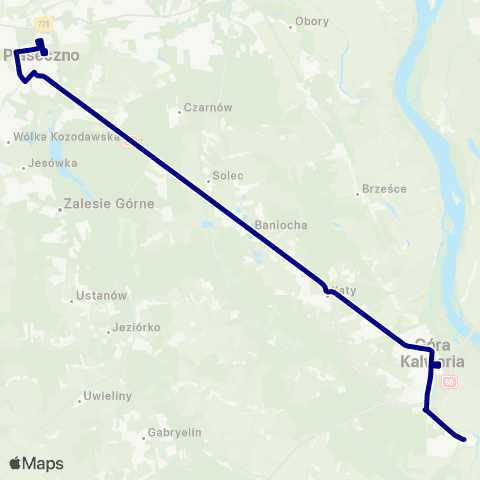 ZTM Warszawa Piaseczno Zgoda – Góra Kalwaria Rynek map