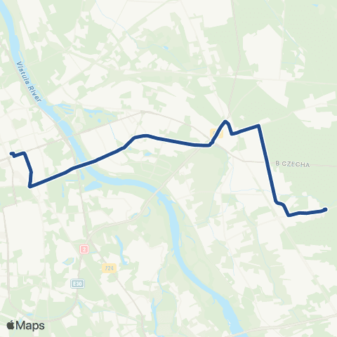 ZTM Warszawa Międzylesie – Dw. Centralny map