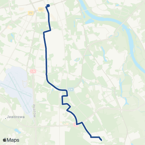 ZTM Warszawa Os. Kabaty – Dw. Centralny map