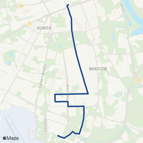 ZTM Warszawa Bokserska – Dw. Centralny map