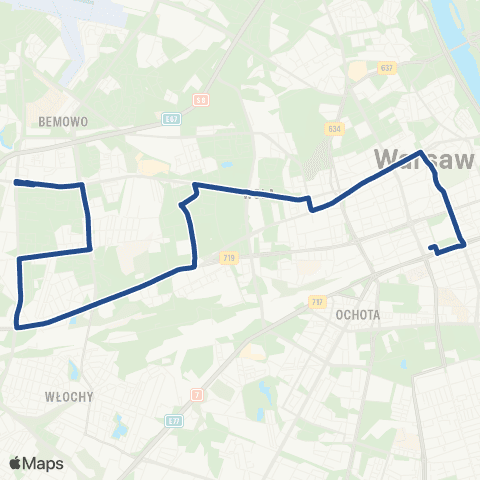 ZTM Warszawa Os. Górczewska – Dw. Centralny map