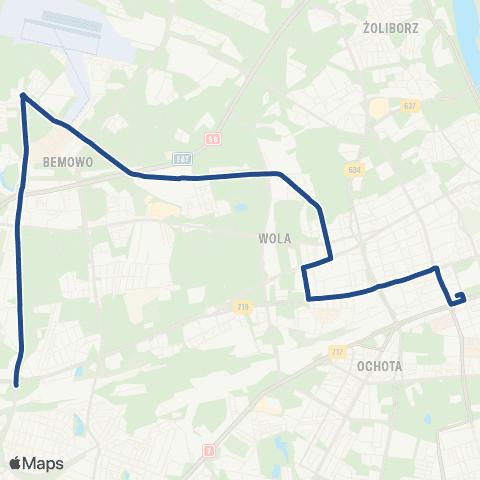 ZTM Warszawa Lazurowa – Dw. Centralny map