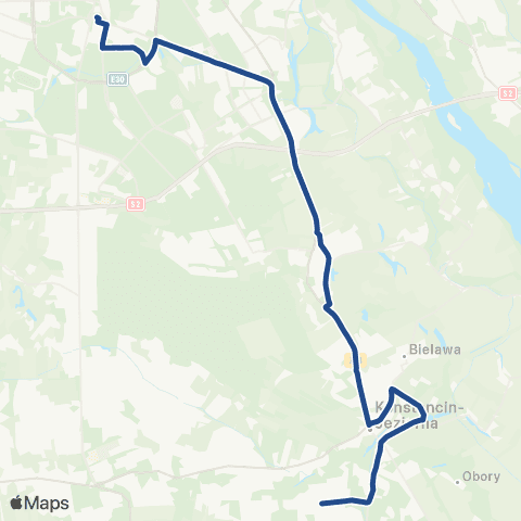 ZTM Warszawa Waflowa – Metro Wilanowska map