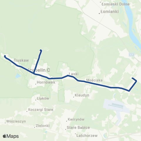 ZTM Warszawa Truskaw Skibińskiego – Metro Młociny map