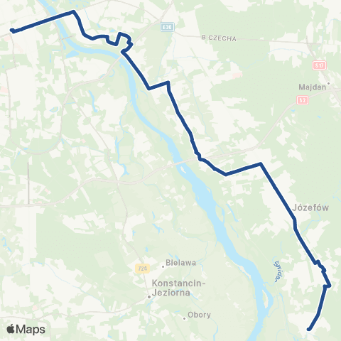 ZTM Warszawa Karczew Stare Miasto – Dw. Centralny map