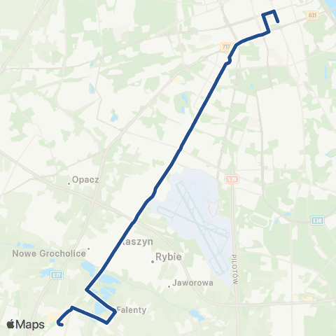 ZTM Warszawa Janki Pl. Szwedzki – Centrum map