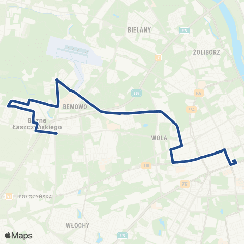 ZTM Warszawa Os. Górczewska – Dw. Centralny map