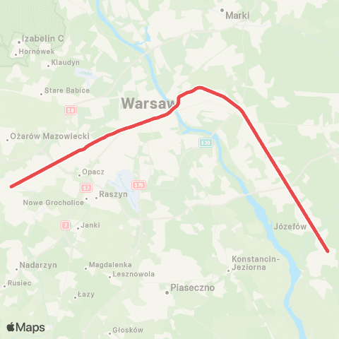 ZTM Warszawa Otwock – Pruszków map