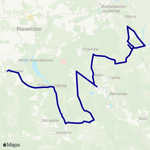 ZTM Warszawa Słomczyn - Szkoła – Wólka Kozodawska Cmentarz map