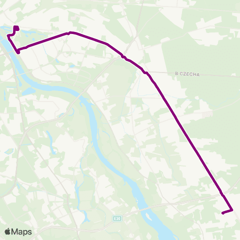 ZTM Warszawa Falenica – Metro Stadion Narodowy map