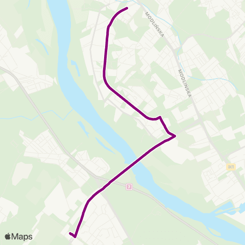 ZTM Warszawa Metro Młociny – Winnica map