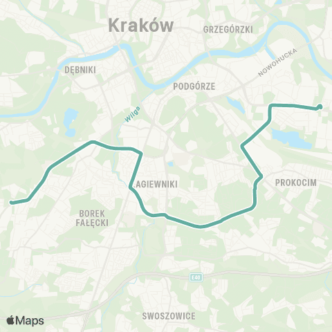 ZTP Kraków Czerwone Maki P+R ↔ Mały Płaszów P+R map