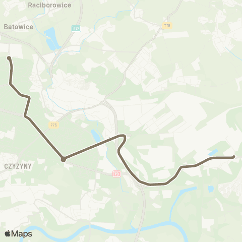 ZTP Kraków Os. Piastów ↔ Pleszów map