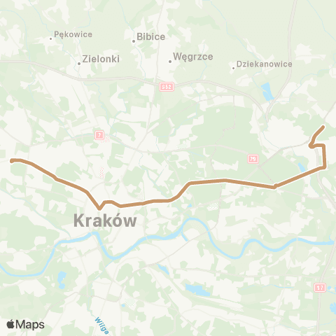 ZTP Kraków Bronowice Małe ↔ Wzgórza Krzesławickie map