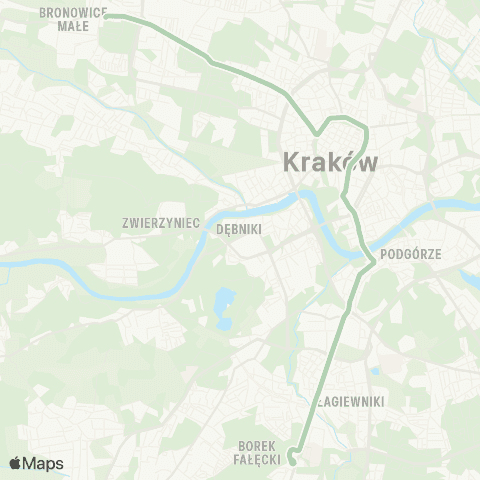 ZTP Kraków Borek Fałęcki ↔ Bronowice Małe map