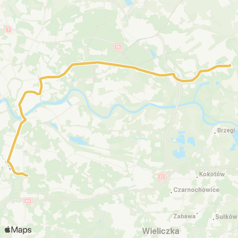 ZTP Kraków Kurdwanów P+R ↔ Pleszów map