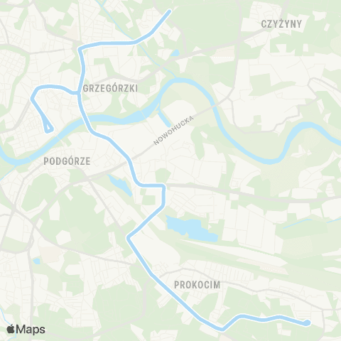 ZTP Kraków Nowy Bieżanów P+R ↔ TAURON Arena Kraków Wieczysta map