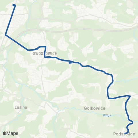 ZTP Kraków Borek Fałęcki ↔ Podstolice Centrum map