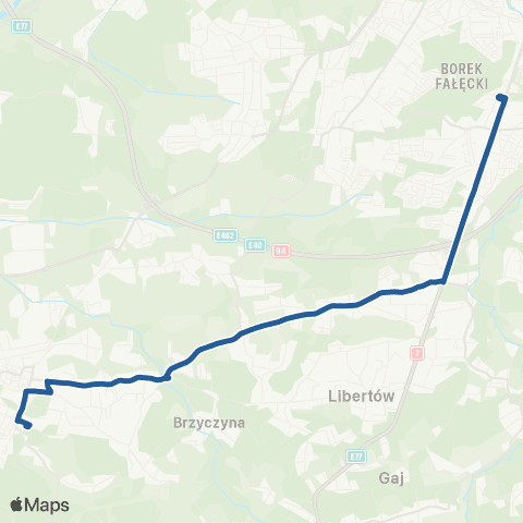 ZTP Kraków Borek Fałęcki ↔ Skawina map