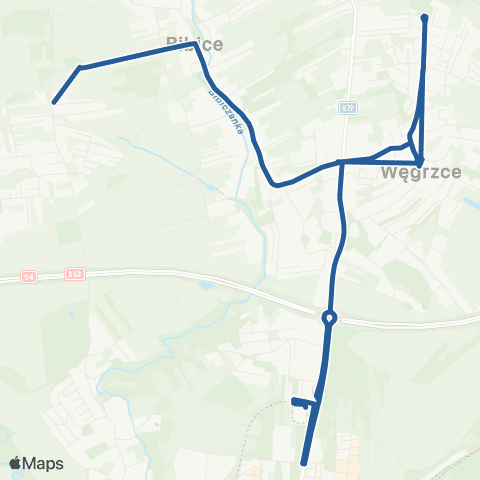 ZTP Kraków Górka Narodowa P+R ↔ Zielonki Marszowiec Pętla map