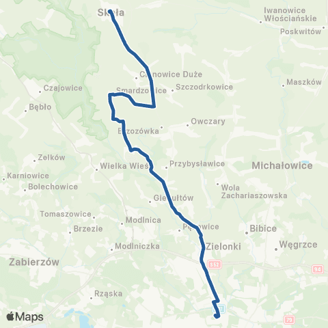 ZTP Kraków Krowodrza Górka P+R ↔ Skała Rynek map