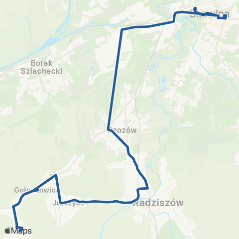 ZTP Kraków Skawina SCK ↔ Polanka Hallera Centrum map