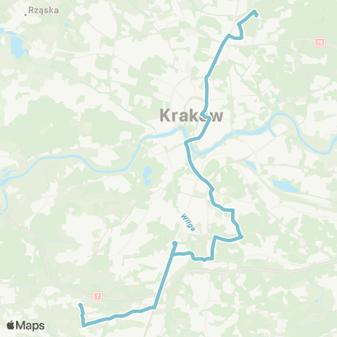 ZTP Kraków Prądnik Czerwony P+R ↔ Sidzina map