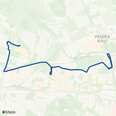ZTP Kraków Krowodrza Górka P+R ↔ Chełmońskiego Pętla map