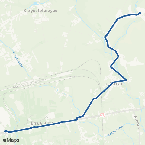 ZTP Kraków Pleszów ↔ Wróżenice map