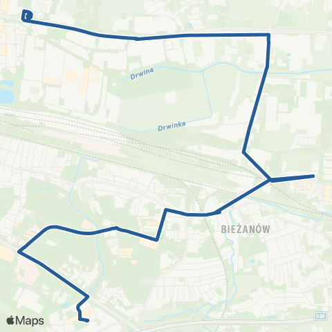 ZTP Kraków Mały Płaszów P+R ↔ Rżąka map