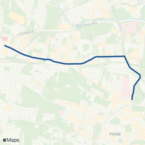 ZTP Kraków Nowy Kleparz ↔ Radzikowskiego Osiedle map