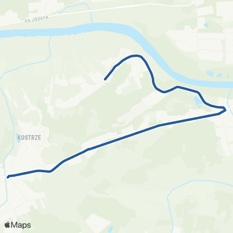 ZTP Kraków Kostrze OSP ↔ Bodzów map