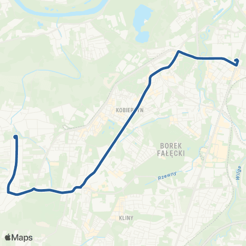 ZTP Kraków Łagiewniki ↔ Skotniki Szkoła map